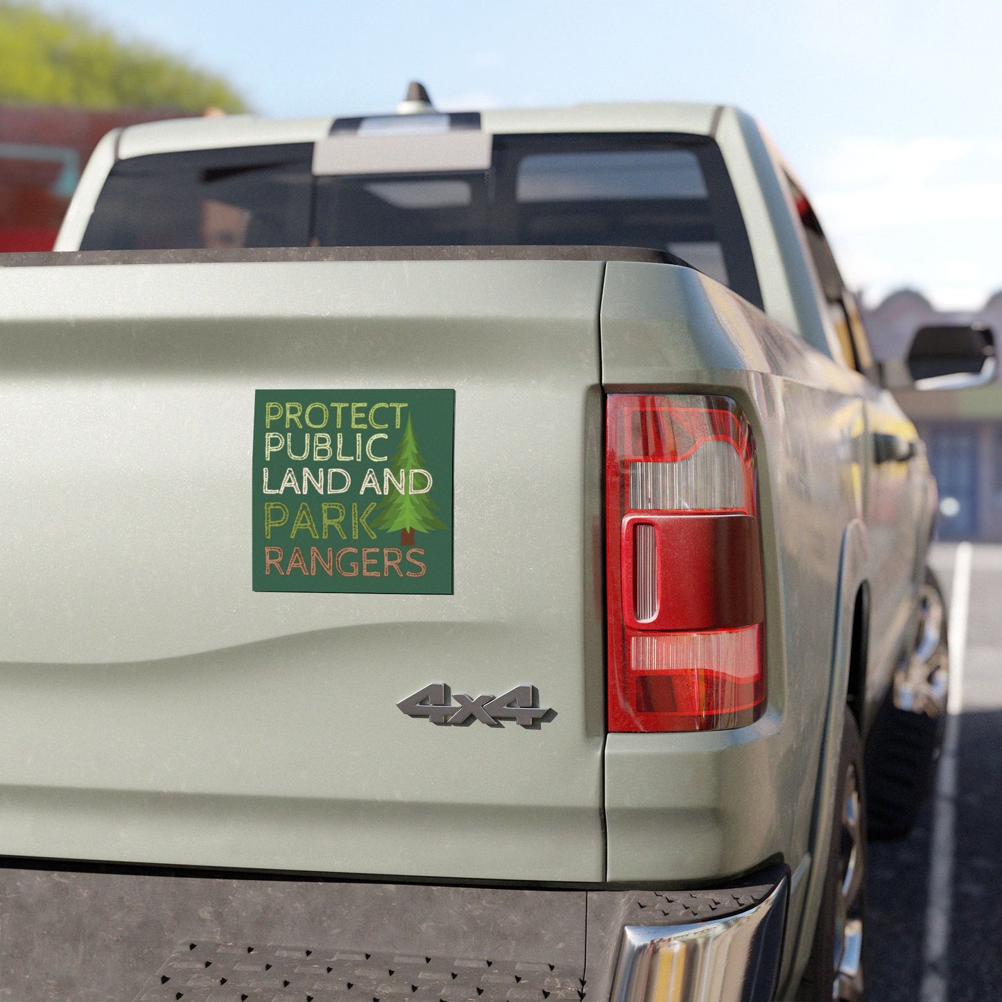 Protect Public Land and Park Rangers Magnetic Bumper Magnet