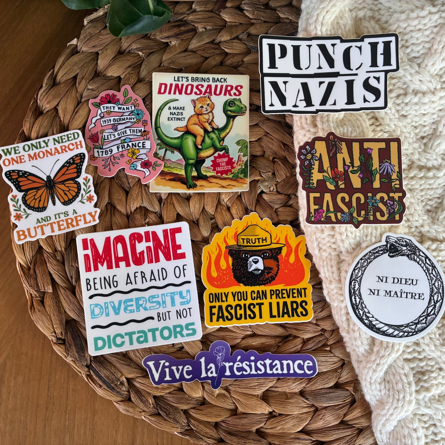 Antifascist Sticker Bundle of 9