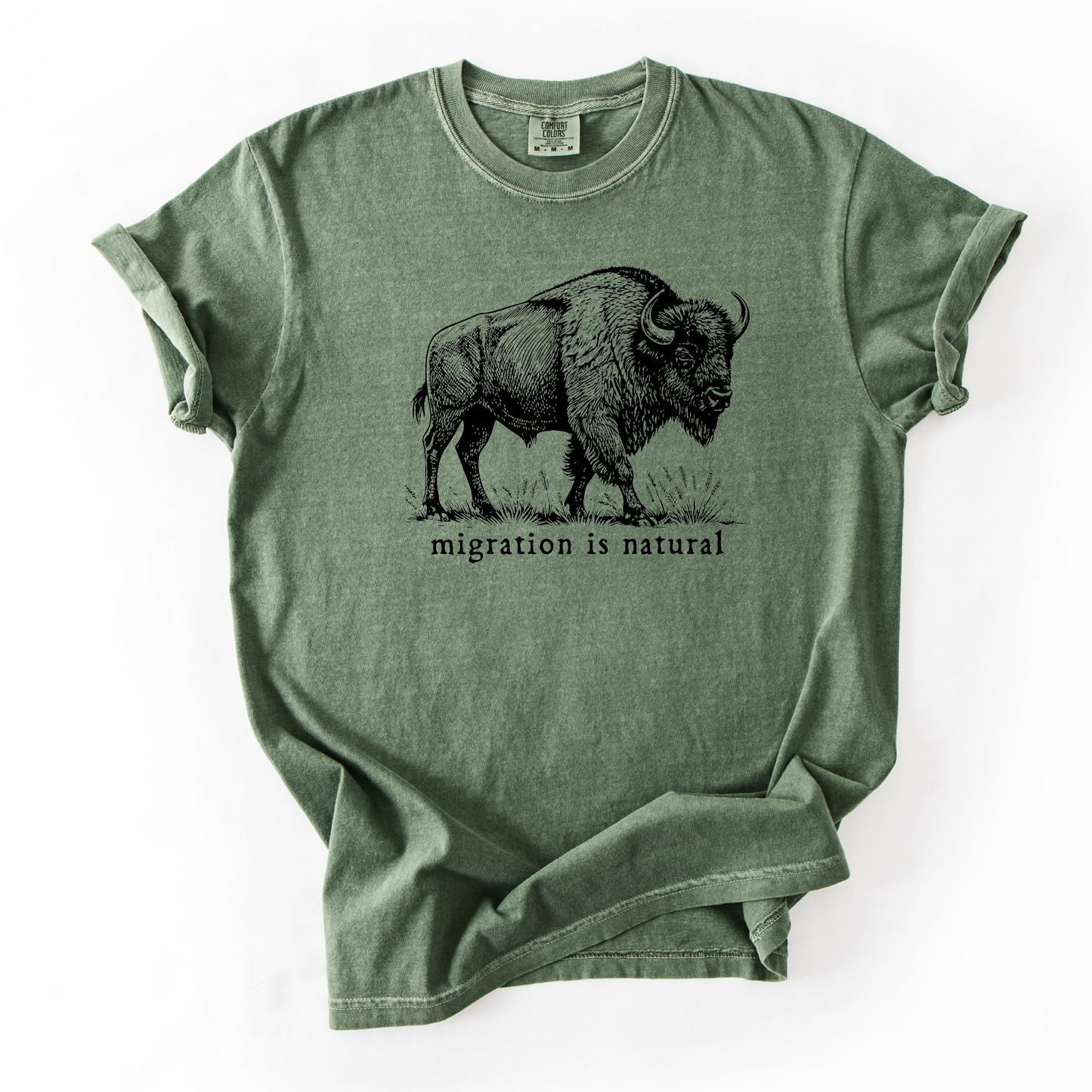 Migration Is Natural Buffalo Unisex Fit Tee
