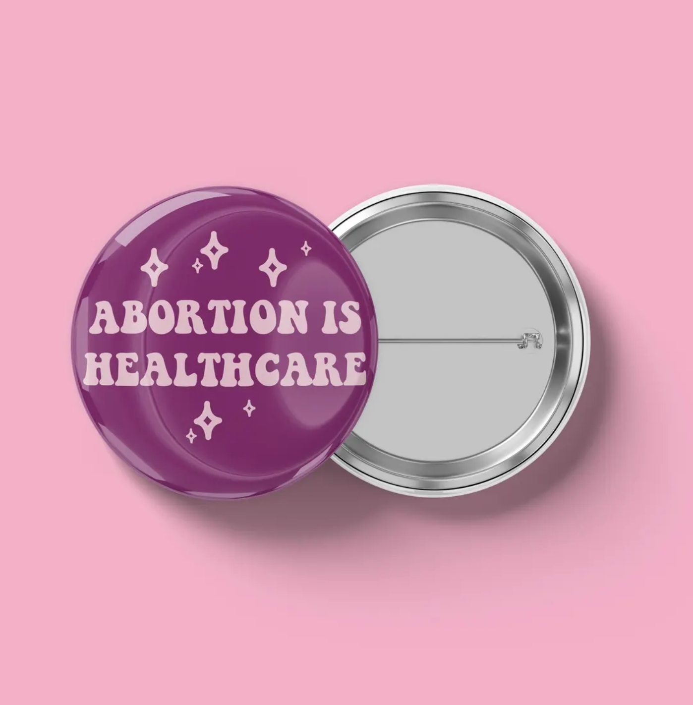 Feminist 3 Button Set – Mind Your Own Uterus Pin, Abortion Is Healthcare, Pro Choice Protest Buttons, Reproductive Rights Gift