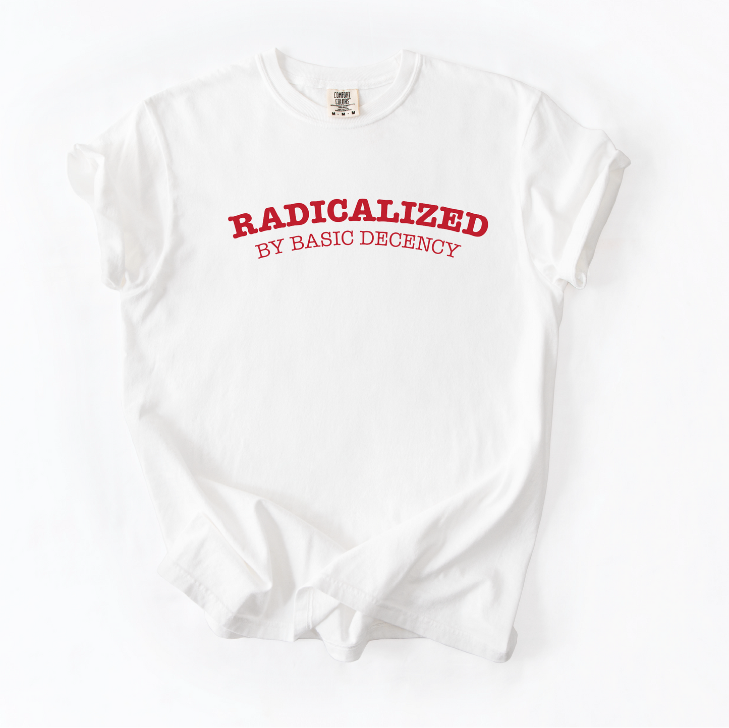 Radicalized by Basic Decency Shirt - Unisex Pigment Dyed Shirt