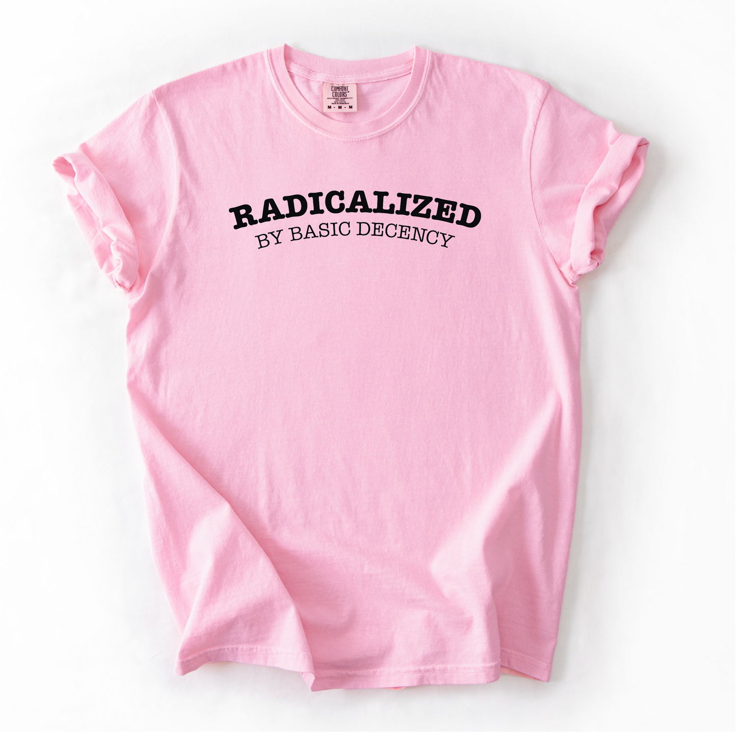 Radicalized by Basic Decency Shirt - Unisex Pigment Dyed Shirt
