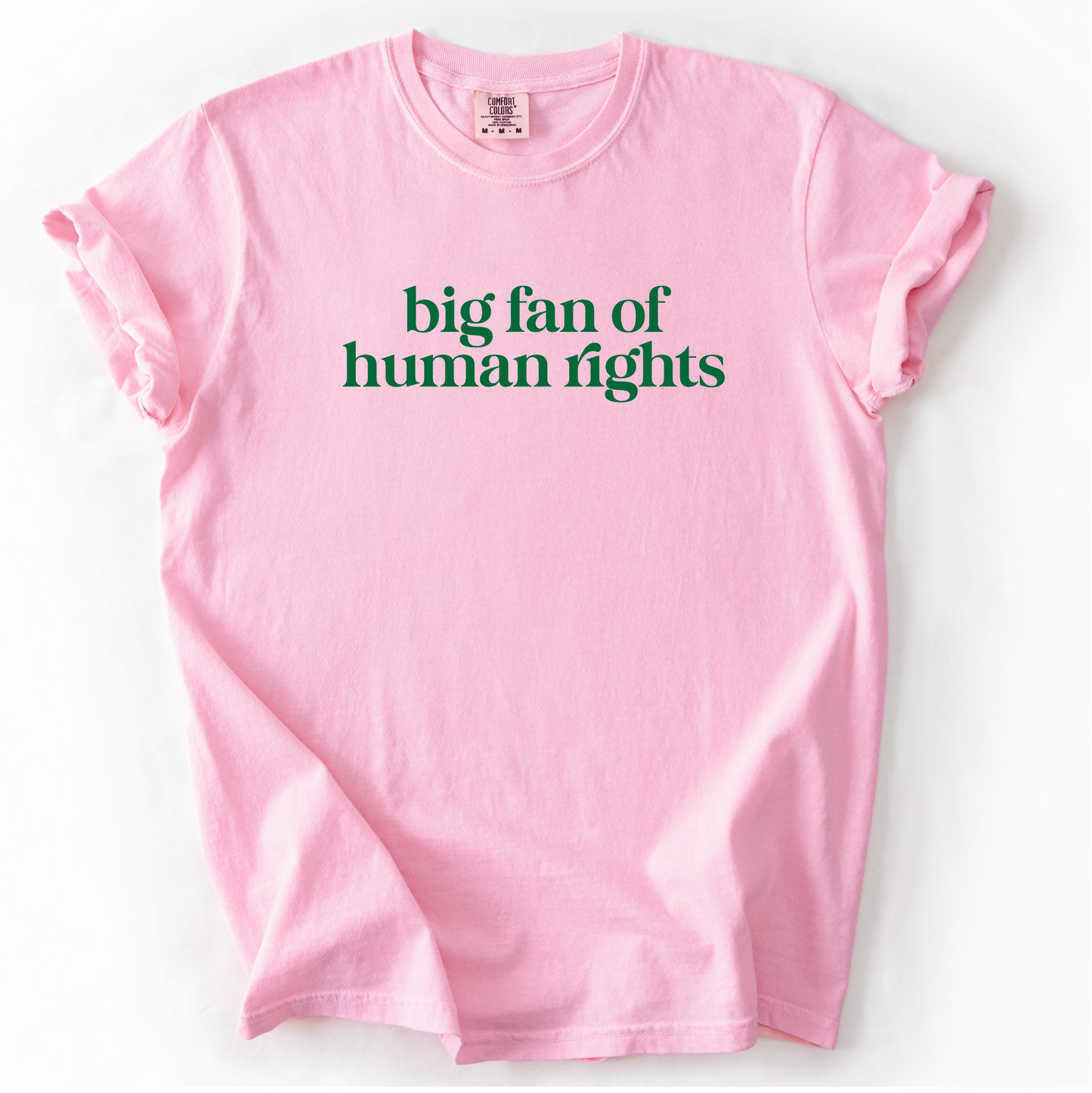 Big Fan of Human Rights Shirt - Unisex Pigment Dyed Shirt