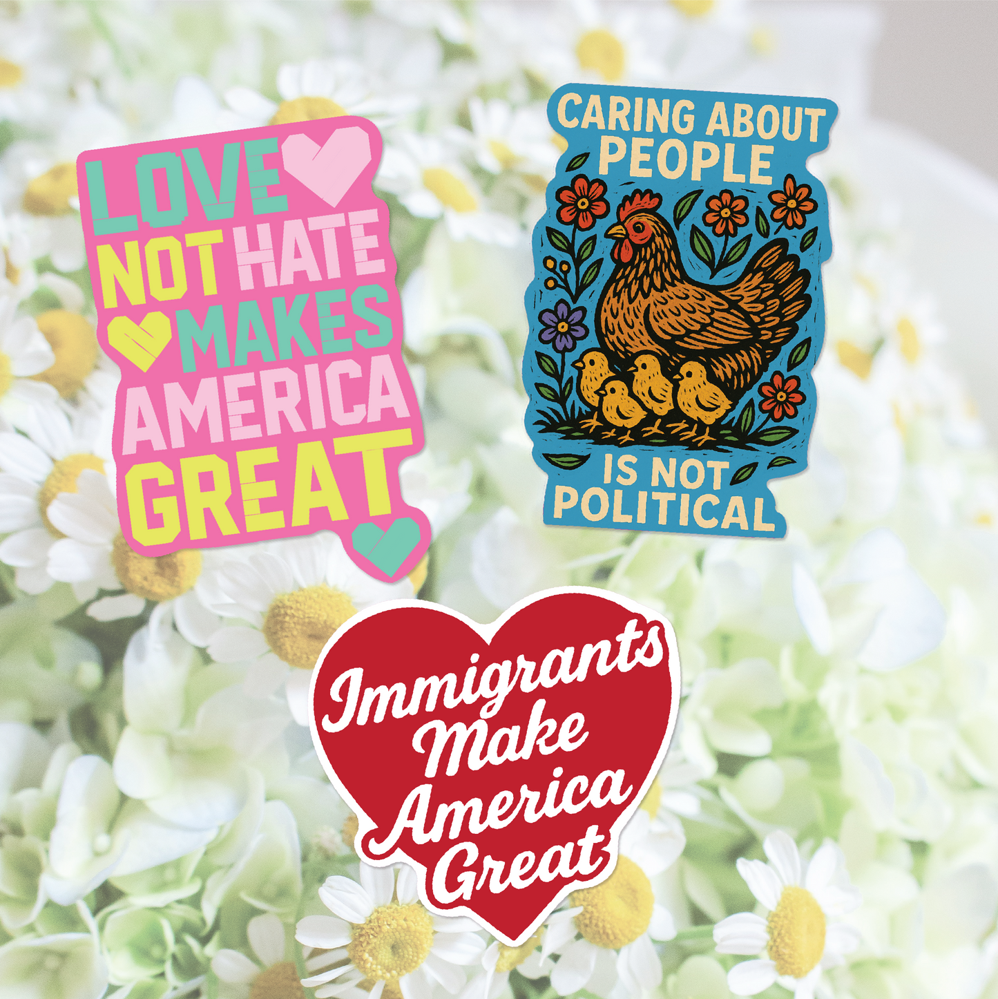 Love Not Hate Makes America Great Sticker