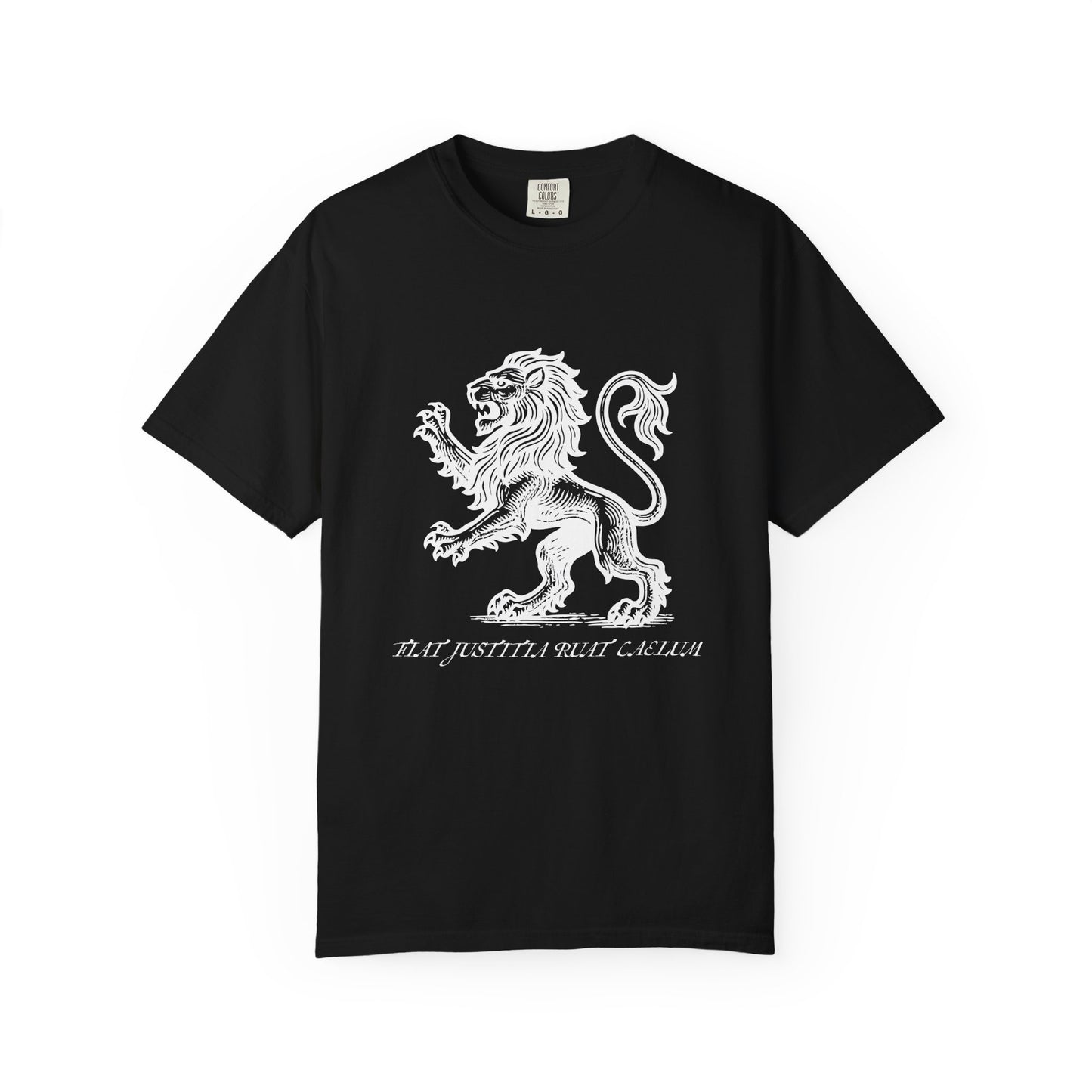 Fiat Justitia Ruat Caelum Shirt Progressive Liberal Leftist Tee Majestic Lion Design Comfort Colors Justice Equality Shirt