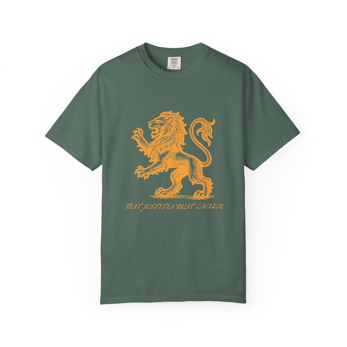 Fiat Justitia Ruat Caelum Shirt Progressive Liberal Leftist Tee Majestic Lion Design Comfort Colors Justice Equality Shirt