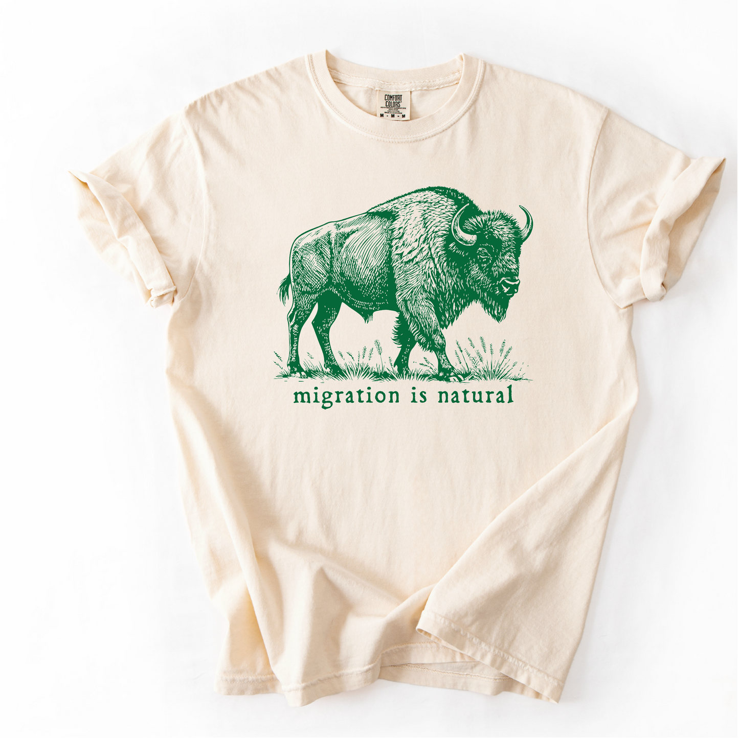Migration Is Natural Buffalo Unisex Fit Tee