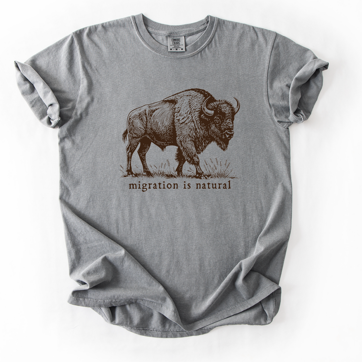 Migration Is Natural Buffalo Unisex Fit Tee