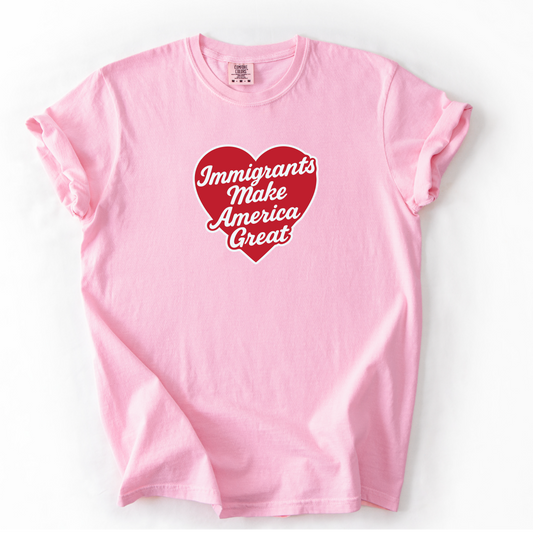 Immigrants Make America Great Heart T-Shirt
