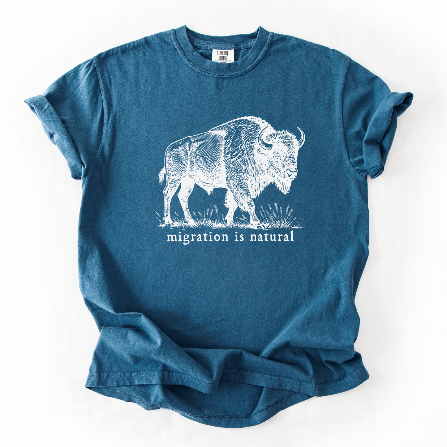 Migration Is Natural Buffalo Unisex Fit Tee
