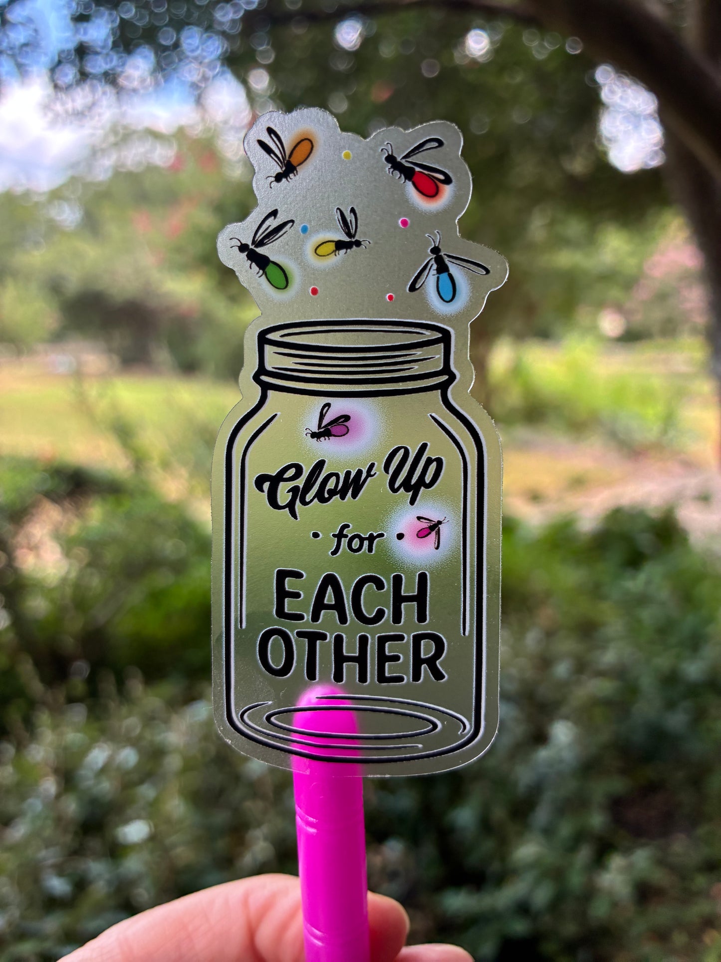 Clear Glow Up for Pride Fire Fly Sticker