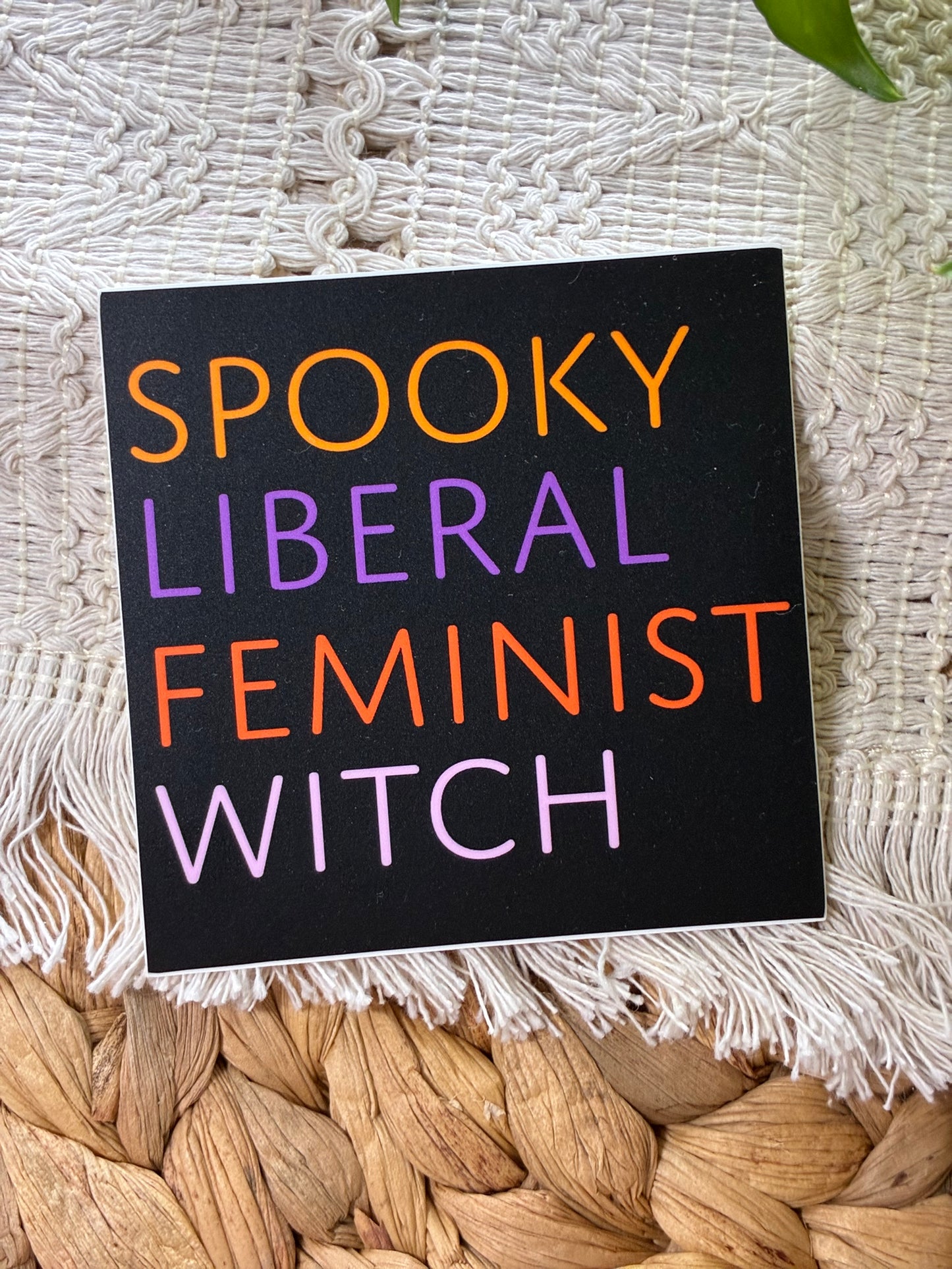Spooky Liberal Feminist Witch Sticker