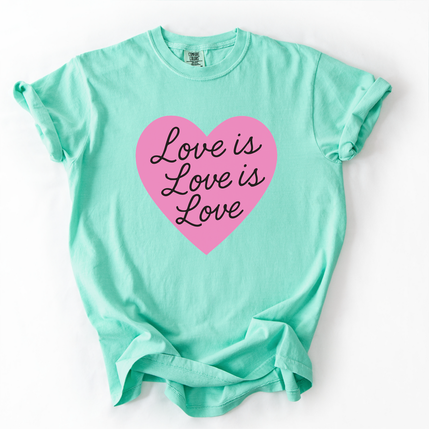 Love is Love heart Pride LGBTQ plus shirt