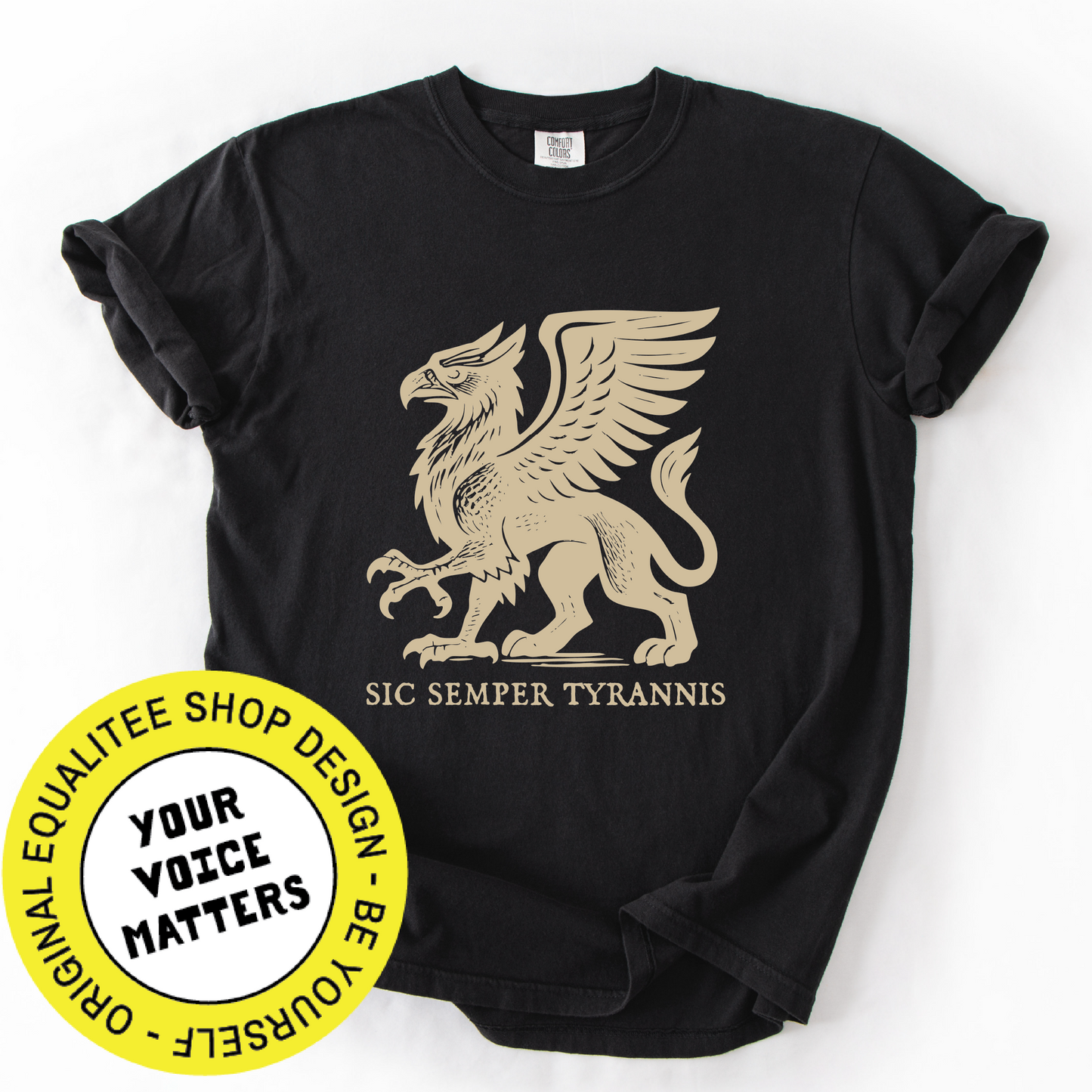 Sic Semper Tyrannis Griffon Shirt Leftist Protest Tee