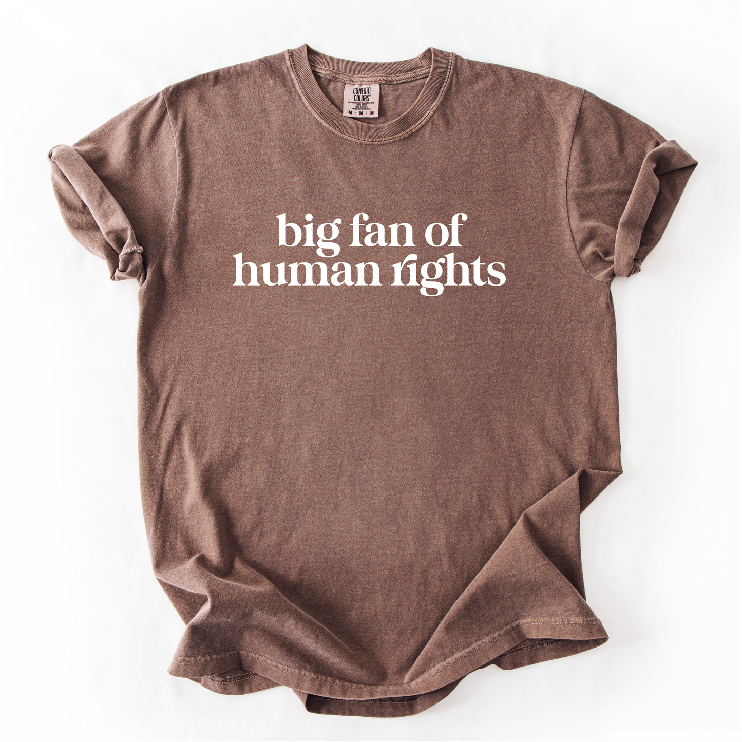 Big Fan of Human Rights Shirt - Unisex Pigment Dyed Shirt