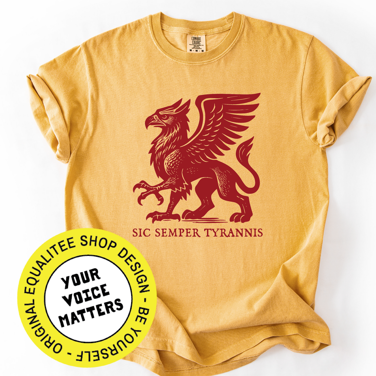 Sic Semper Tyrannis Griffon Shirt Leftist Protest Tee