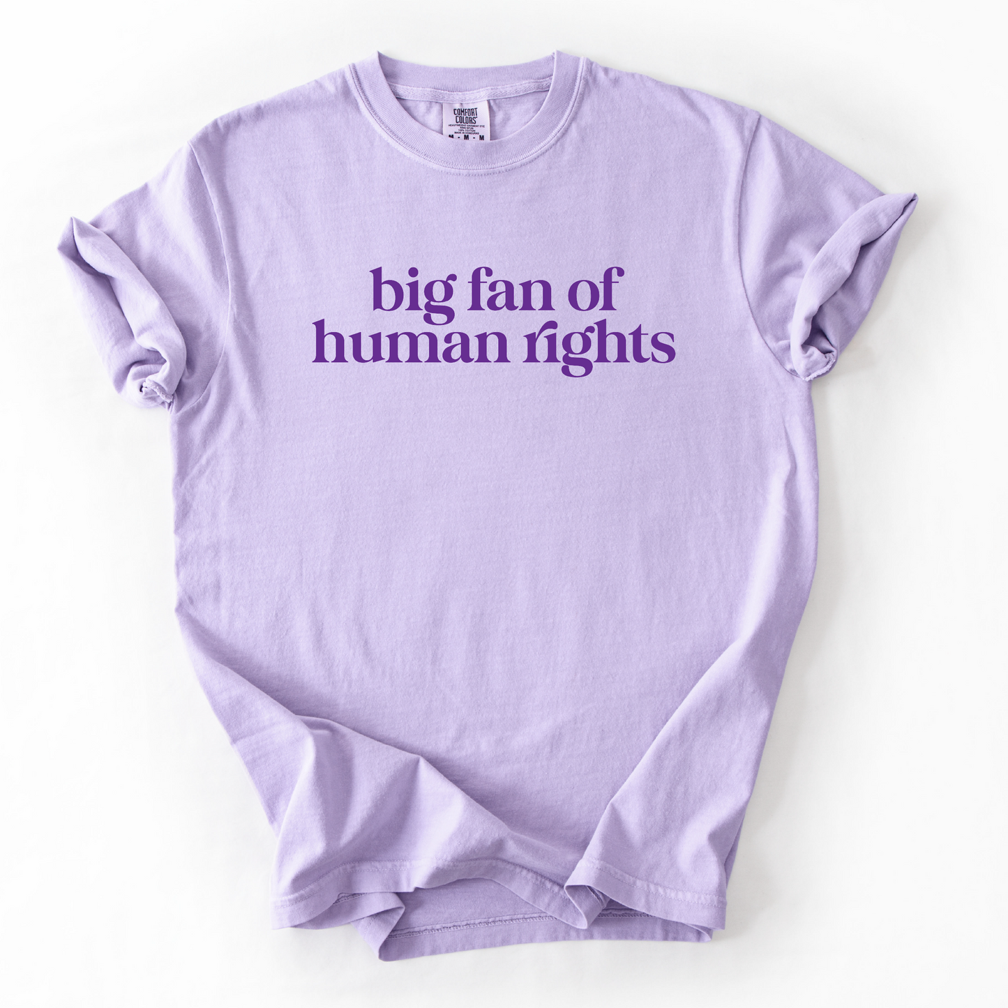 Big Fan of Human Rights Shirt - Unisex Pigment Dyed Shirt
