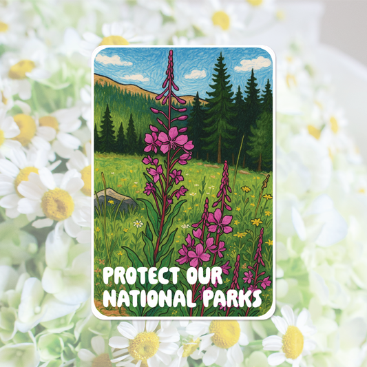 Protect Our National Parks Wildflower Sticker