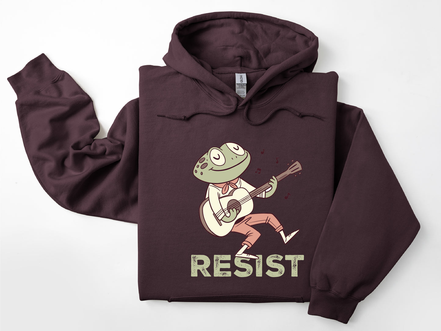 Resist Portland Frog Hoodie Folk Singing Frog Sweatshirt Antifascist Shirt