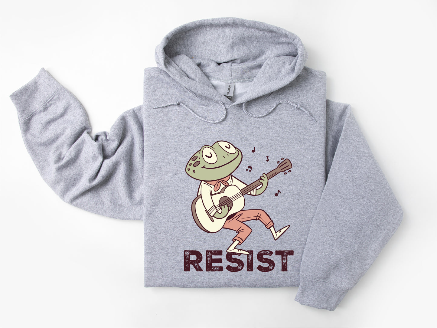 Resist Portland Frog Hoodie Folk Singing Frog Sweatshirt Antifascist Shirt