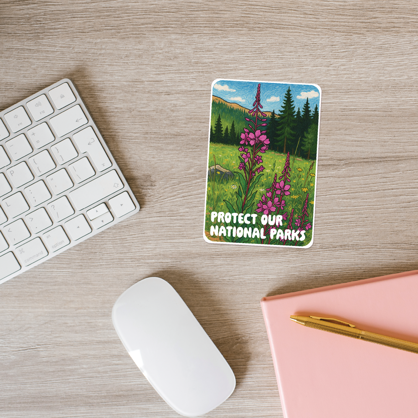Protect Our National Parks Wildflower Sticker