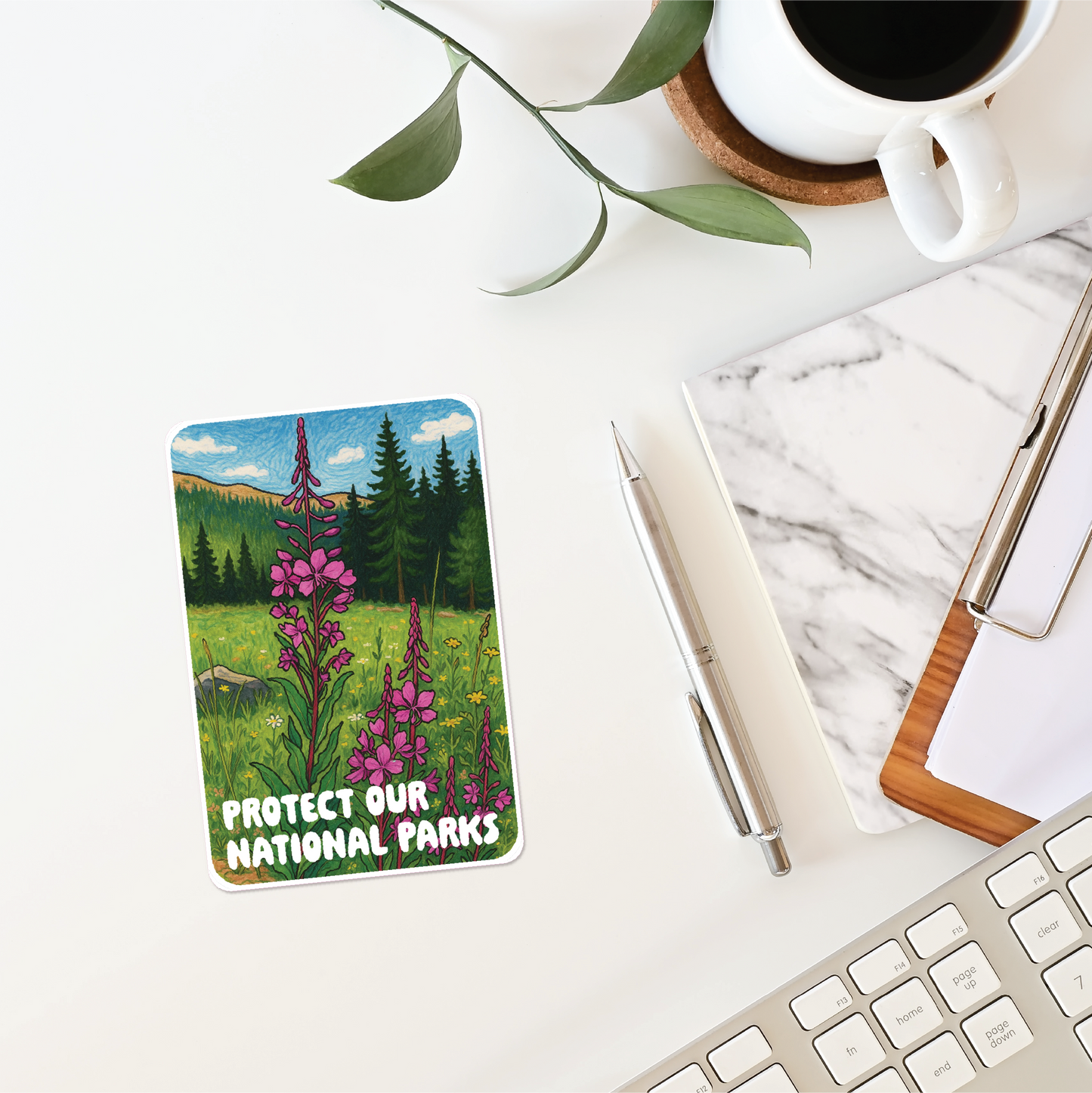 Protect Our National Parks Wildflower Sticker