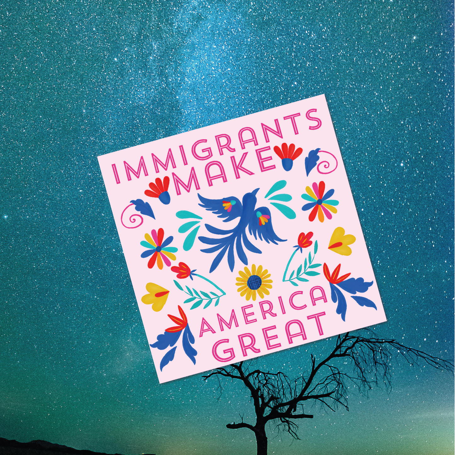 Immigrants Make America Great Sticker